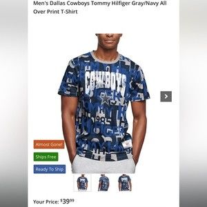 Official NFL Tommy Hilfiger Dallas Cowboys t-shirt. Size 2XL.  XXL